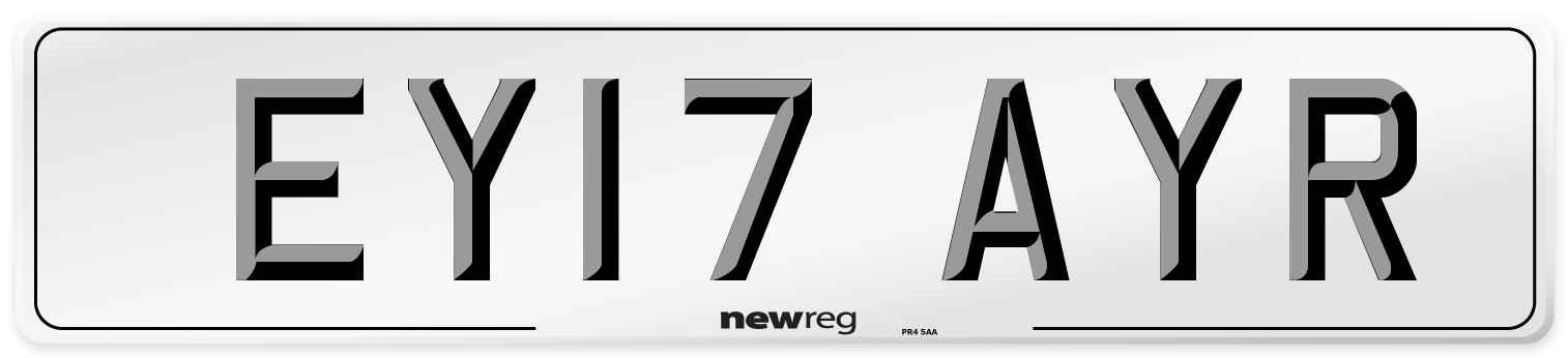 EY17 AYR Number Plate from New Reg